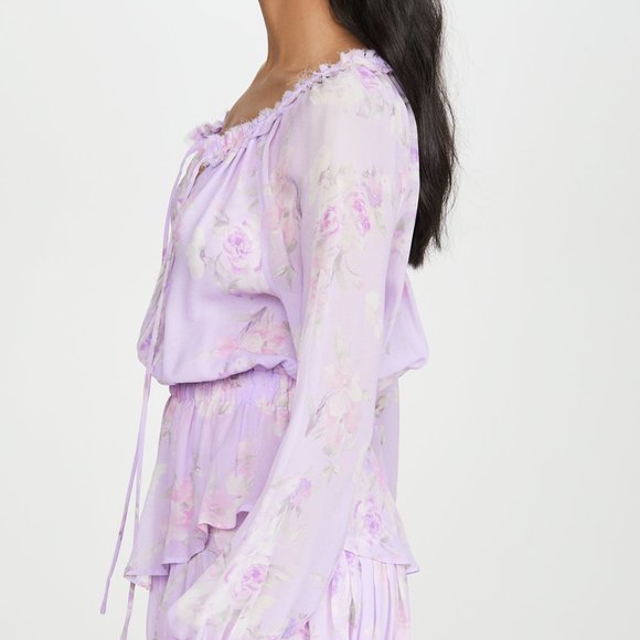 LoveShackFancy Lavender Floral Dress - Picture 5 of 9